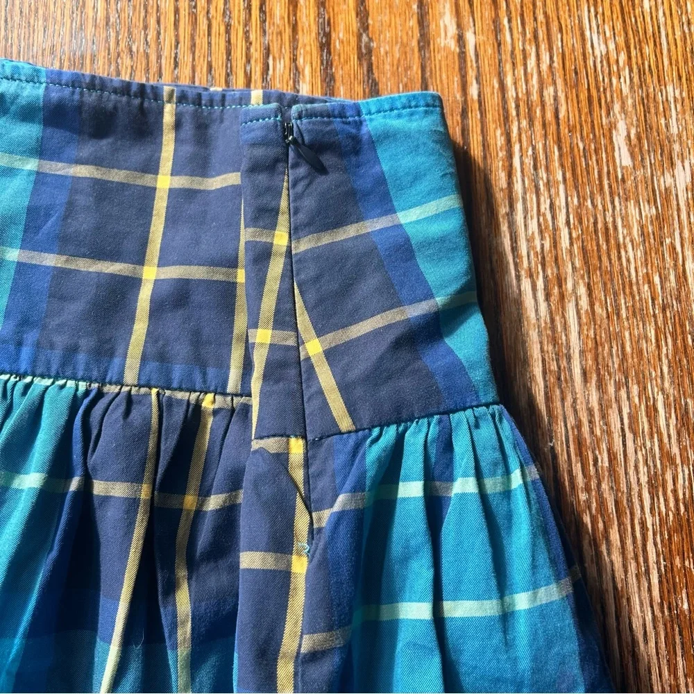 Hollister Teal and Navy Plaid Skirt